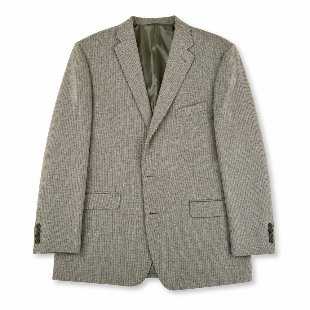 Lauren Ralph Lauren Mens 46L Micro Houndstooth Blazer Grey Black Sport Coat 46L